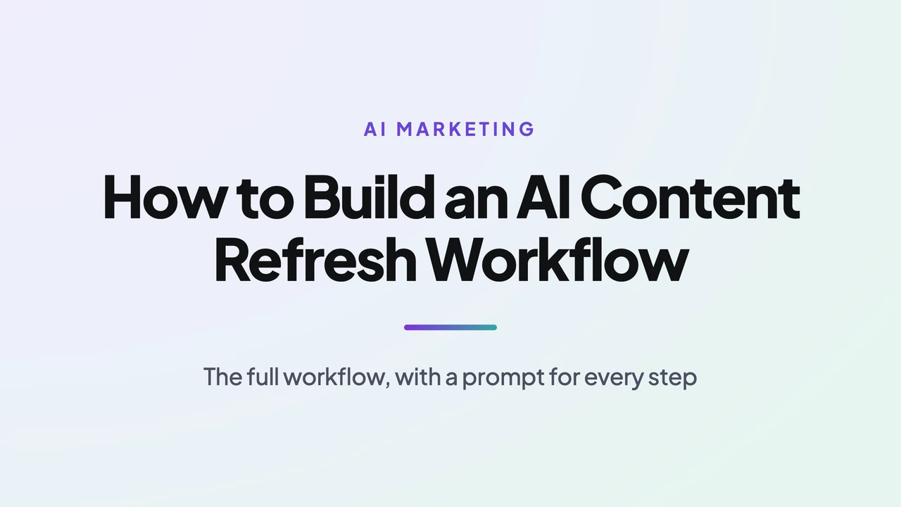 How to build an AI content refresh workflow
