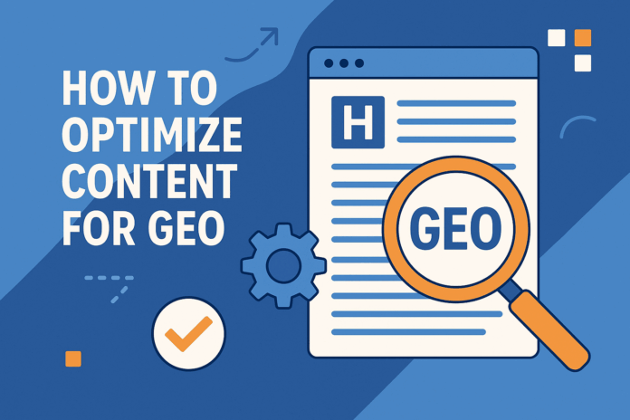 How to Optimize Content for GEO banner